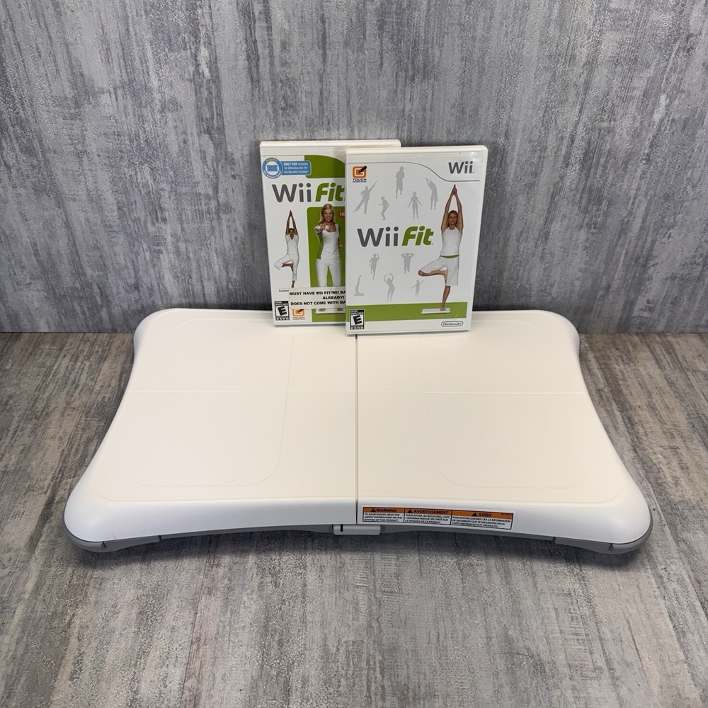 Nintendo Wii Fit Plus Balance Board Bundle With Games Tested & Working